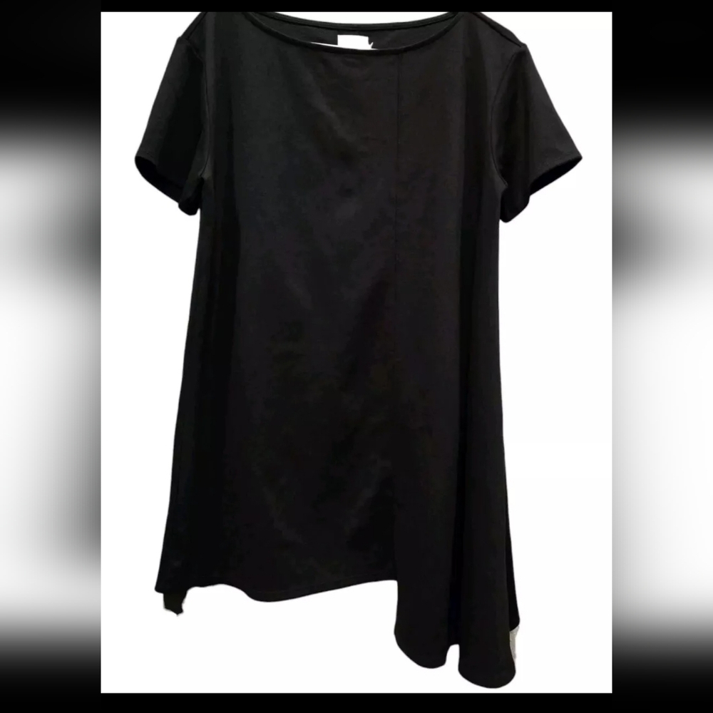 Alice & UO Amelie Black Asymmetrical Ponte T-Shirt Dress Size Small NWT